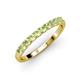3 - Emlynn 2.70 mm Peridot 10 Stone Wedding Band 