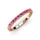3 - Emlynn 2.70 mm Rhodolite Garnet 10 Stone Wedding Band 