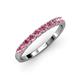 3 - Emlynn 2.70 mm Pink Tourmaline 10 Stone Wedding Band 