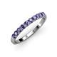 3 - Emlynn 2.70 mm Iolite 10 Stone Wedding Band 