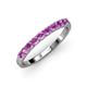 3 - Emlynn 2.70 mm Amethyst 10 Stone Wedding Band 