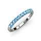 3 - Emlynn 2.70 mm Blue Topaz 10 Stone Wedding Band 