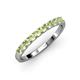 3 - Emlynn 2.70 mm Peridot 10 Stone Wedding Band 