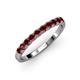 3 - Emlynn 2.70 mm Red Garnet 10 Stone Wedding Band 