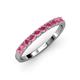3 - Emlynn 2.70 mm Rhodolite Garnet 10 Stone Wedding Band 