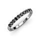 3 - Emlynn 2.70 mm Black Diamond 10 Stone Wedding Band 