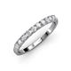3 - Emlynn 2.70 mm White Sapphire 10 Stone Wedding Band 