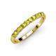 3 - Emlynn 2.70 mm Yellow Diamond 10 Stone Wedding Band 