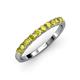 3 - Emlynn 2.70 mm Yellow Diamond 10 Stone Wedding Band 