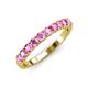 3 - Emlynn 3.00 mm Pink Sapphire 10 Stone Wedding Band 