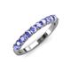 3 - Emlynn 3.00 mm Tanzanite 10 Stone Wedding Band 
