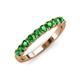 3 - Emlynn 3.00 mm Green Garnet 10 Stone Wedding Band 