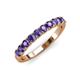 3 - Emlynn 3.00 mm Iolite 10 Stone Wedding Band 