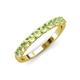 3 - Emlynn 3.00 mm Peridot 10 Stone Wedding Band 