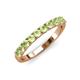 3 - Emlynn 3.00 mm Peridot 10 Stone Wedding Band 