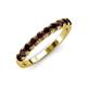 3 - Emlynn 3.00 mm Red Garnet 10 Stone Wedding Band 