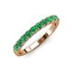 3 - Emlynn 3.00 mm Emerald 10 Stone Wedding Band 