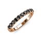 3 - Emlynn 3.00 mm Black Diamond 10 Stone Wedding Band 
