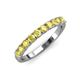 3 - Emlynn 3.00 mm Yellow Sapphire 10 Stone Wedding Band 