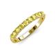 3 - Emlynn 3.00 mm Yellow Sapphire 10 Stone Wedding Band 