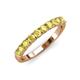 3 - Emlynn 3.00 mm Yellow Sapphire 10 Stone Wedding Band 