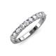 3 - Emlynn 3.00 mm White Sapphire 10 Stone Wedding Band 