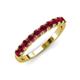 3 - Emlynn 3.00 mm Ruby 10 Stone Wedding Band 