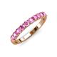 3 - Emlynn 3.00 mm Pink Sapphire 10 Stone Wedding Band 
