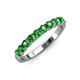 3 - Emlynn 3.00 mm Green Garnet 10 Stone Wedding Band 