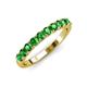 3 - Emlynn 3.00 mm Green Garnet 10 Stone Wedding Band 