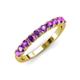 3 - Emlynn 3.00 mm Amethyst 10 Stone Wedding Band 