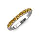 3 - Emlynn 3.00 mm Citrine 10 Stone Wedding Band 