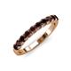3 - Emlynn 3.00 mm Red Garnet 10 Stone Wedding Band 