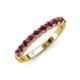3 - Emlynn 3.00 mm Rhodolite Garnet 10 Stone Wedding Band 