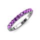 3 - Emlynn 3.00 mm Amethyst 10 Stone Wedding Band 