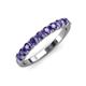 3 - Emlynn 3.00 mm Iolite 10 Stone Wedding Band 
