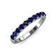 3 - Emlynn 3.00 mm Blue Sapphire 10 Stone Wedding Band 