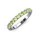 3 - Emlynn 3.00 mm Peridot 10 Stone Wedding Band 