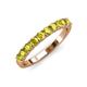 3 - Emlynn 3.00 mm Yellow Diamond 10 Stone Wedding Band 