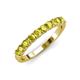 3 - Emlynn 3.00 mm Yellow Diamond 10 Stone Wedding Band 
