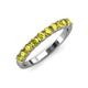 3 - Emlynn 3.00 mm Yellow Diamond 10 Stone Wedding Band 