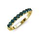 3 - Emlynn 3.00 mm London Blue Topaz 10 Stone Wedding Band 