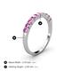 4 - Emlynn 2.70 mm Pink Sapphire 10 Stone Wedding Band 
