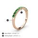 4 - Emlynn 2.70 mm Green Garnet 10 Stone Wedding Band 