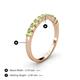 4 - Emlynn 2.70 mm Peridot 10 Stone Wedding Band 