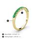 4 - Emlynn 2.70 mm Emerald 10 Stone Wedding Band 