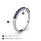 4 - Emlynn 2.70 mm Blue Sapphire 10 Stone Wedding Band 