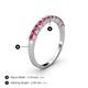 4 - Emlynn 2.70 mm Rhodolite Garnet 10 Stone Wedding Band 