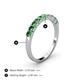 4 - Emlynn 2.70 mm Green Garnet 10 Stone Wedding Band 