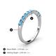 4 - Emlynn 2.70 mm Blue Topaz 10 Stone Wedding Band 